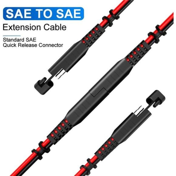 10AWG SAE to SAE Extension Cable 15Feet, Quick Connect Disconnect SAE Power - Picture 2 of 7